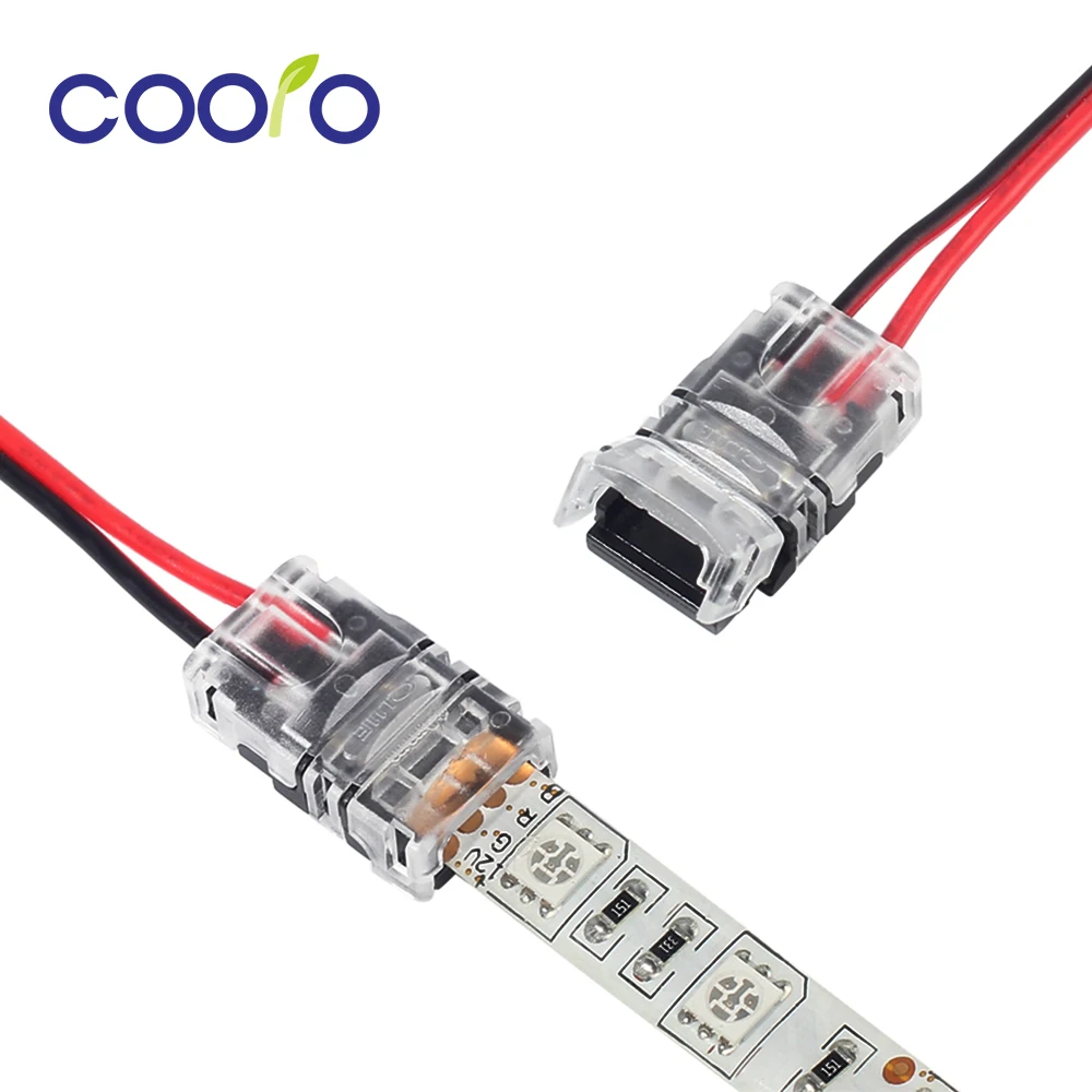 

10mm 2Pin LED Strip to Wire Connection Use Terminals For 5050,5630,5730 Single Color Strip
