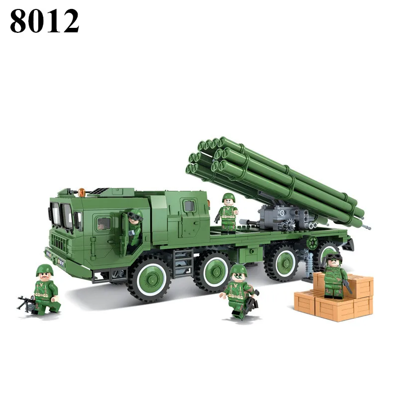 New Military series the china PHL03 300mm Rockets Missile model Building Block Classic font b toys