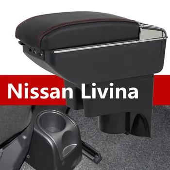

For Nissan LIVINA armrest central Store content Storage box cup holder ashtray car-styling interior accessories 2006-2017