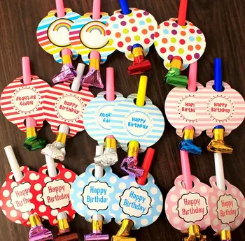 

Birthday Party Blowout Whistle Blowing trumpet child Noice makerToys Kids Party Christmas Favors Decoration Supplies gift
