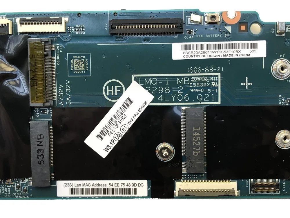 Высокое Качество MB 00HN769 для Lenovo ThinkPad X1 карбоновая материнская плата ноутбука SR1EA I7