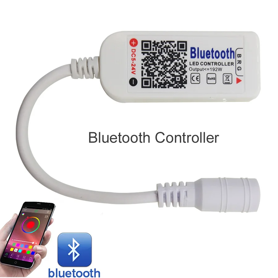 Мини Bluetooth WiFi светодиодный контроллер DC 5 в 12 В для RGB/RGBW СВЕТОДИОДНАЯ лента SMD 3528 5050 2835 управление музыкой и домом WiFi контроллер - Испускаемый цвет: Mini Bluetooth