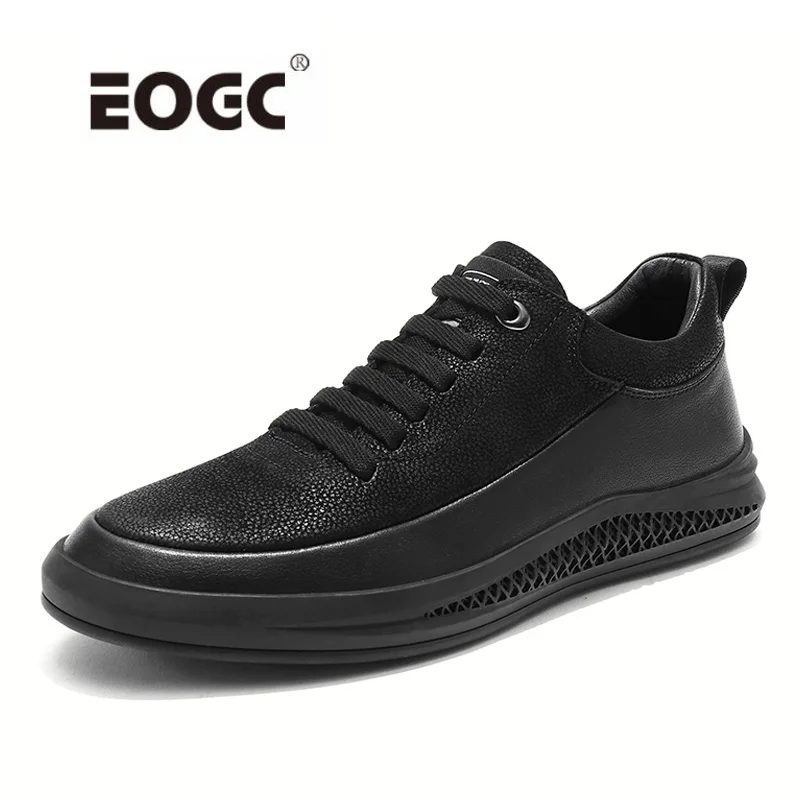 Genuine Leather Autumn Winter Men Shoes Height Increasing Outdoor Casual Shoes Sneakers Breathable Non-slip Walking Shoes Men