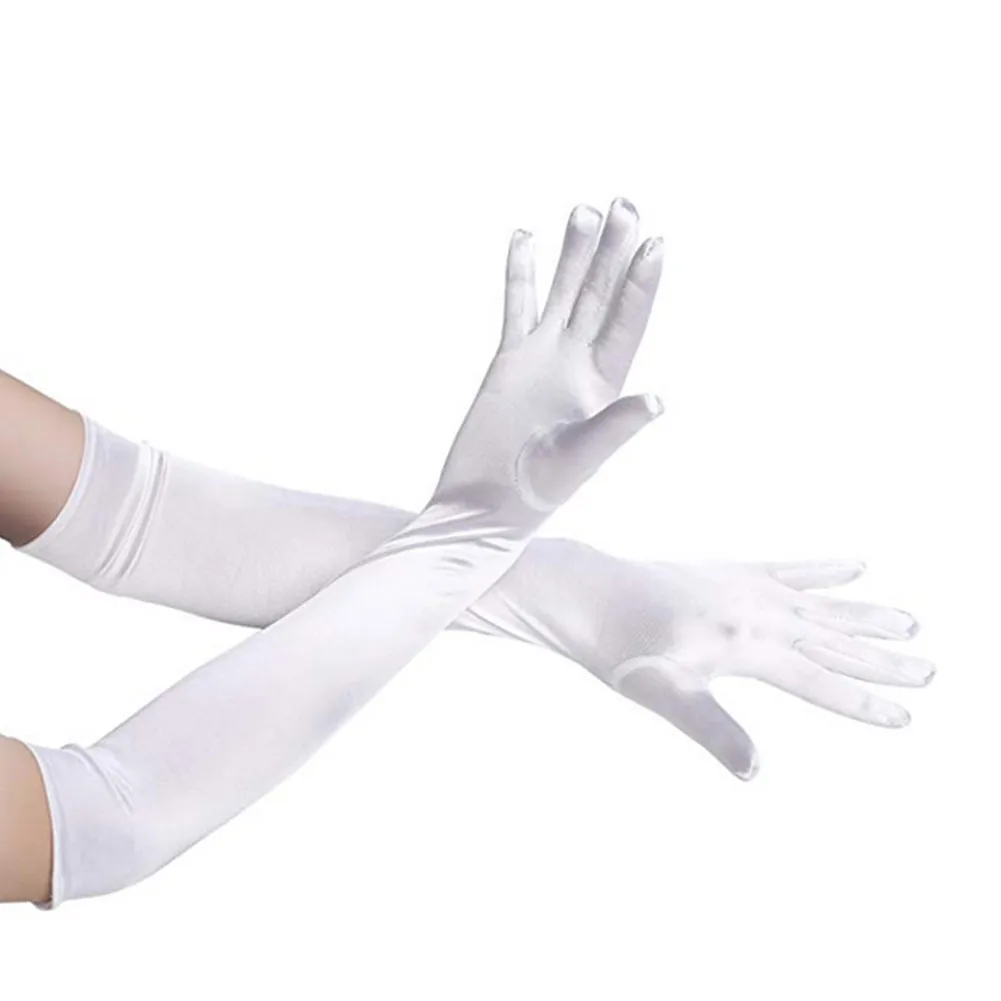 Satinhandschuhe Opera Hochzeit Braut Abend Party Kostüm Handschuhe