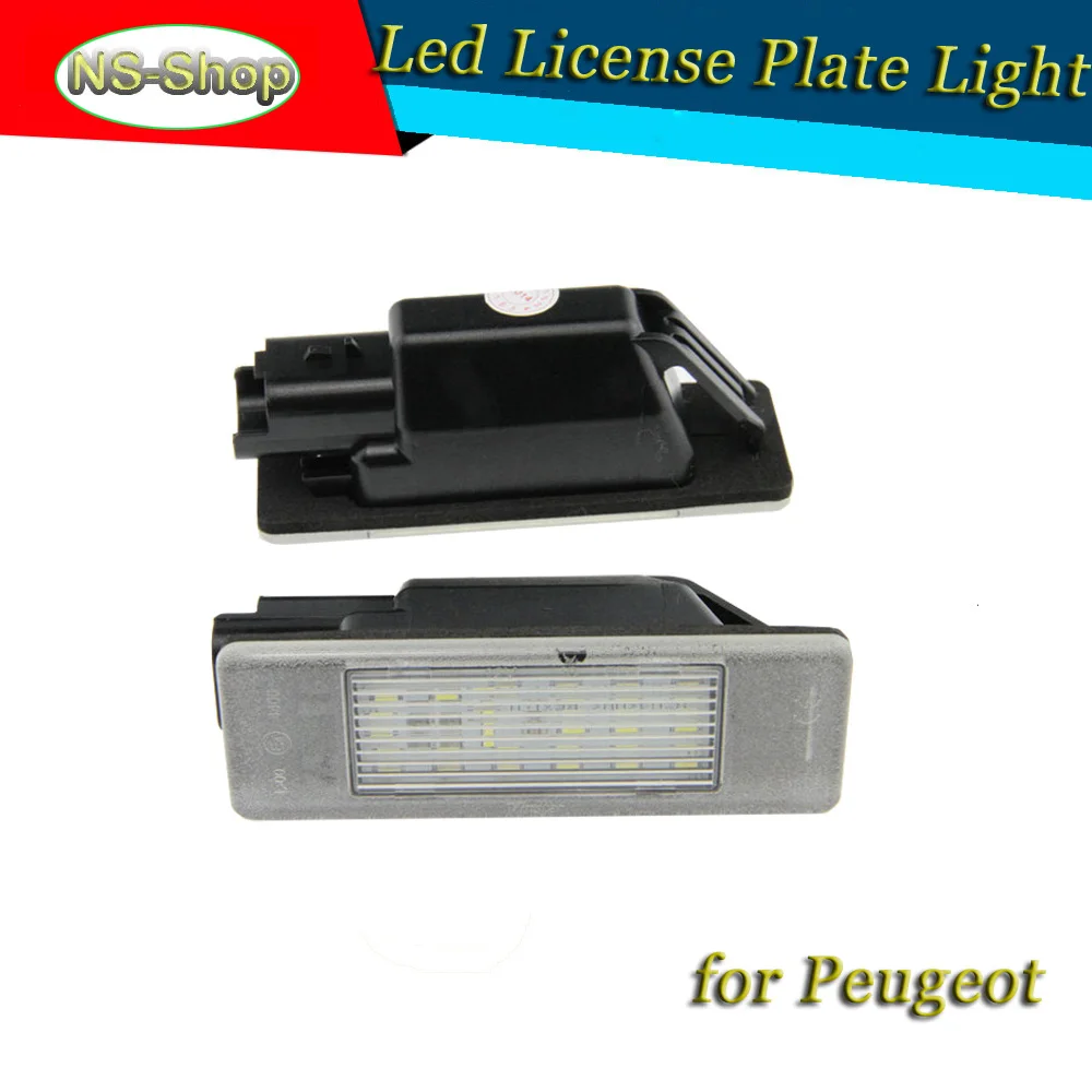 Led Number License Plate Light For Peugeot Berlingo 207 5D 607 4D 806