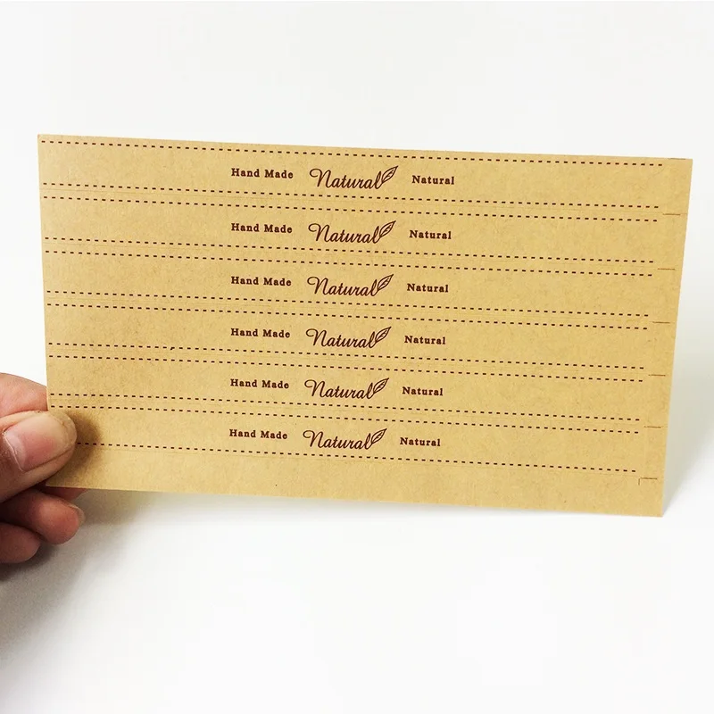 

60 Pcs/lot Handmade Natural Sticker Kraft Label Sticker DIY Hand Made For Gift Cake Baking Sealing Scrapbooking Stickers