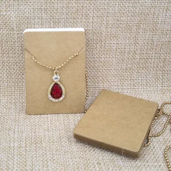 

Wholesale Free Shipping 100PCS Paper Necklace/Pendant Cards Kraft Pendent Card 1.96x2.75'' Black/brown/white