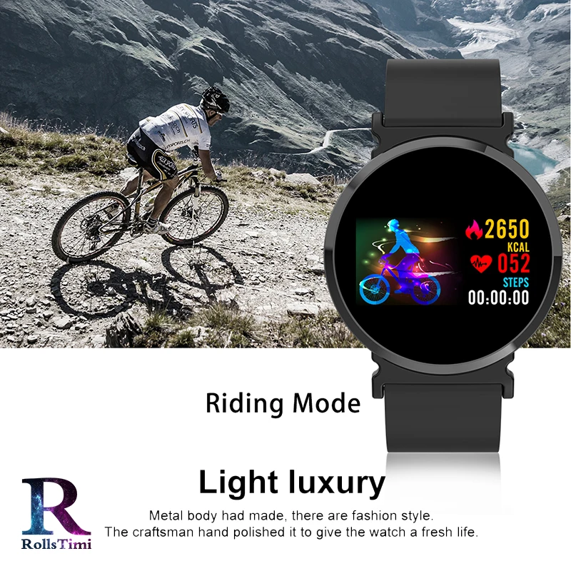 RollsTimi модные часы Smart Watch мужские Фитнес трекер E28 HD ips Экран смарт браслет монитор