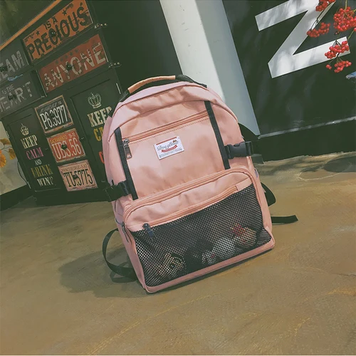 Новинка, женские рюкзаки, дикие, для кампуса, для средней школы, для колледжа, рюкзак, модный, для отдыха, сумка XD129 - Цвет: pink