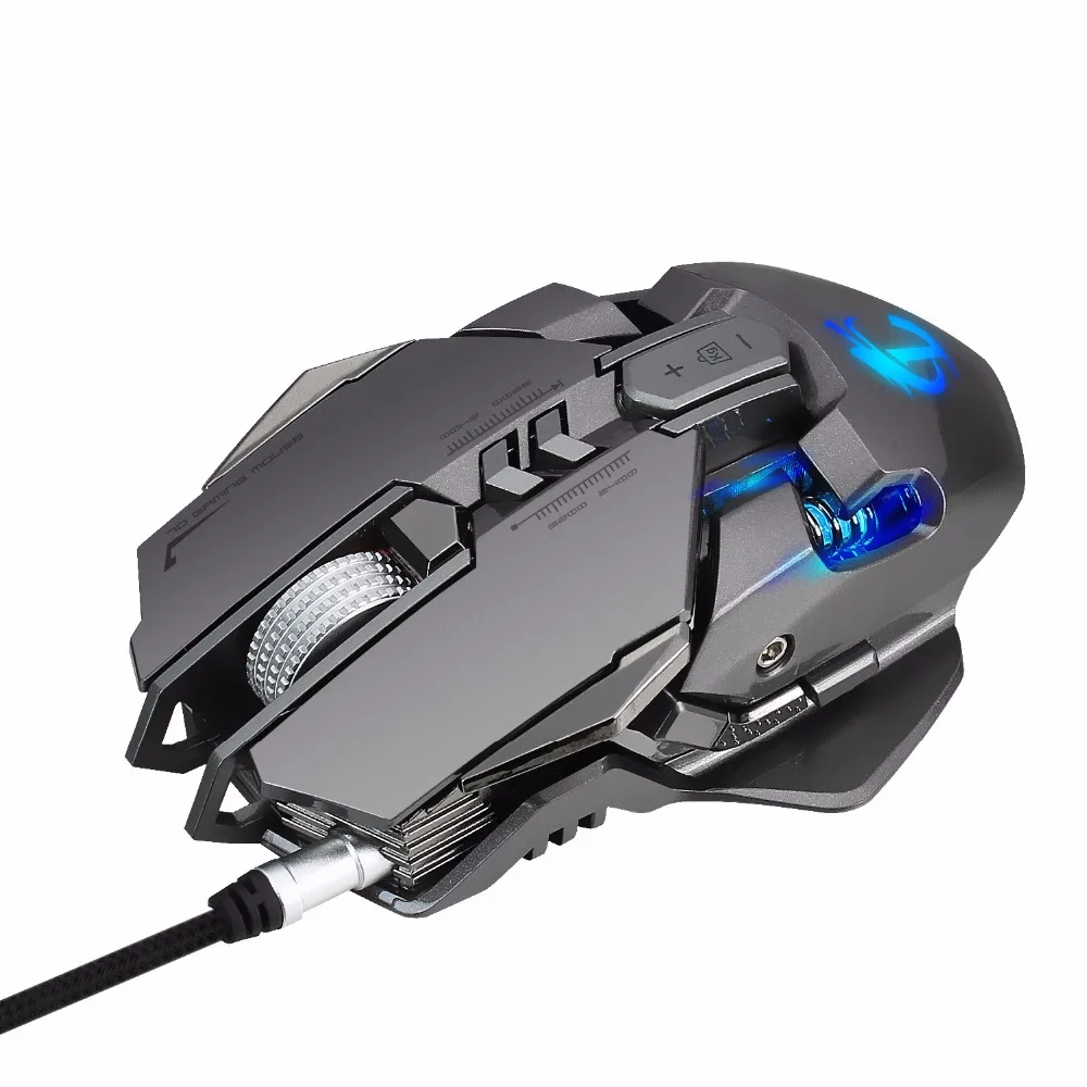 USB Wired Optical Game Gaming Mouse PC 6 Buttons Adjustable 4000 DPI Laptop US