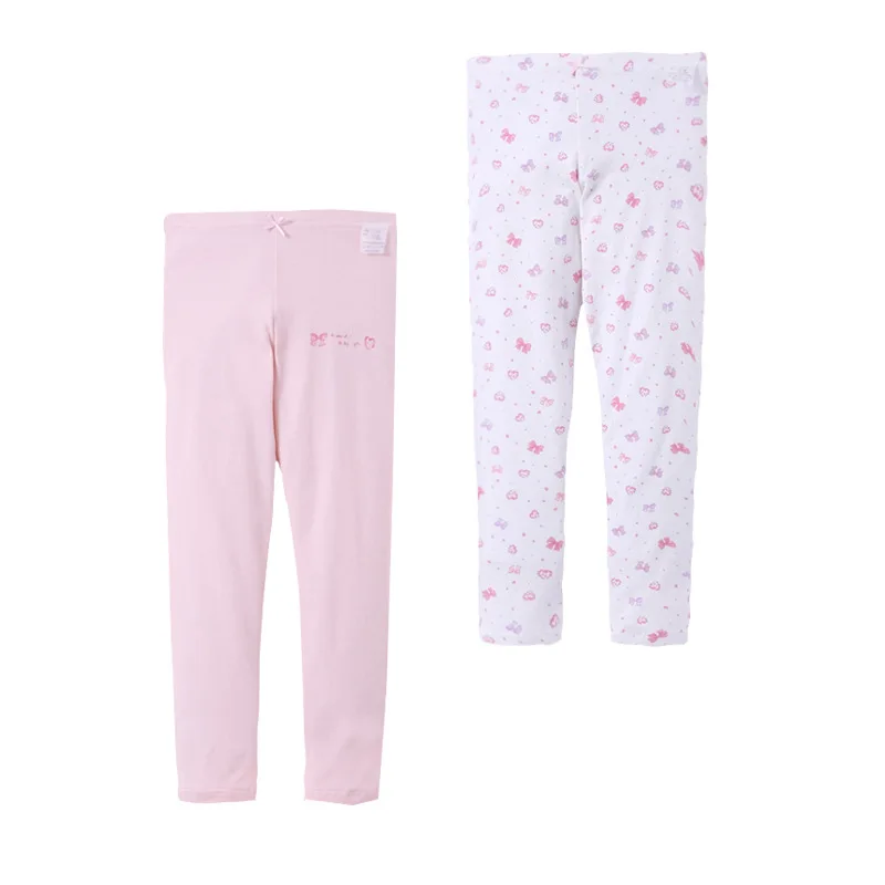 2 Piece/lot Cotton Baby Girl Pajama Bottoms Spring Elastic Waist Pajama