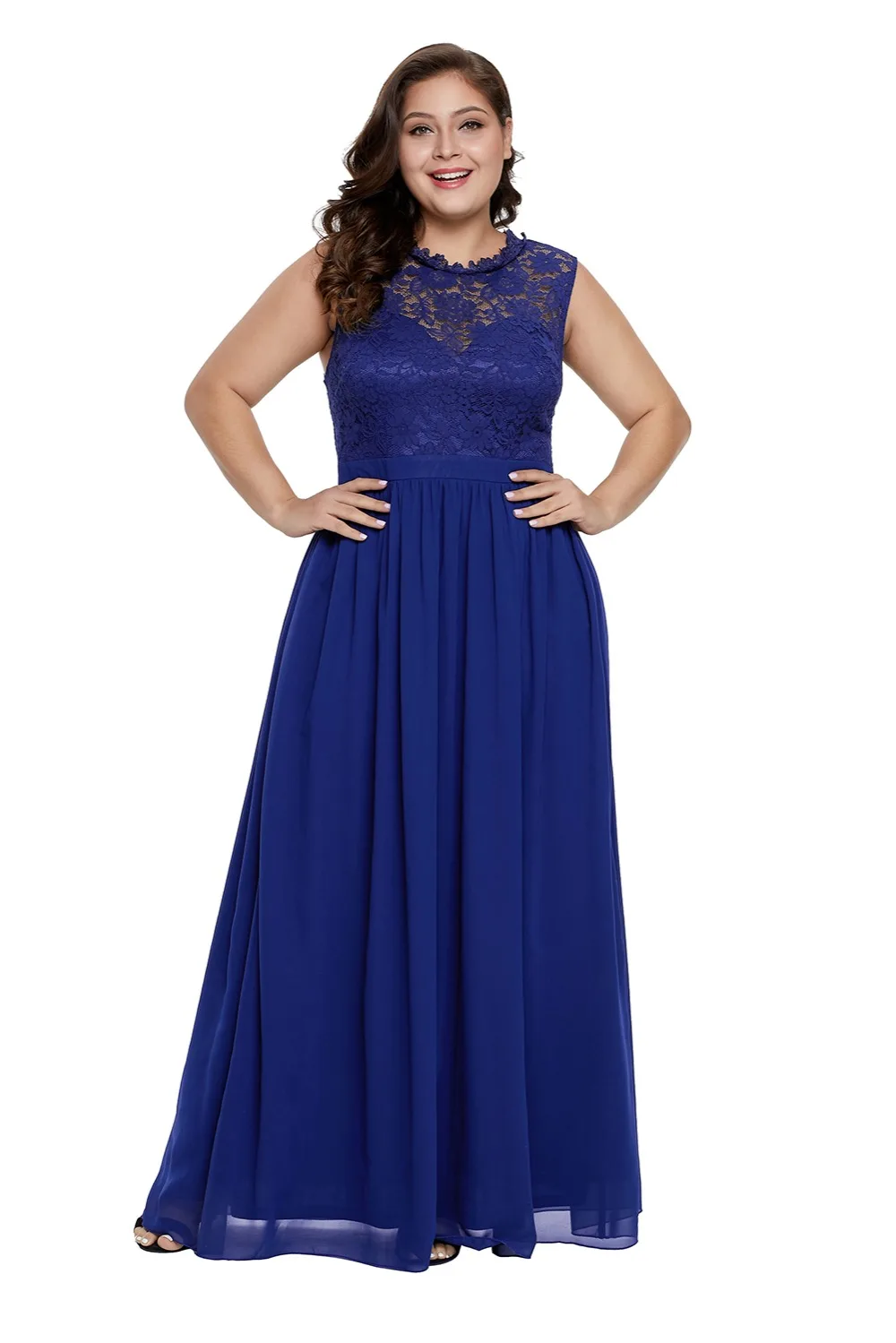 Blue-Long-Pleated-Plus-Size-Lace-Bodice-Prom-Dress-LC611037-5-1