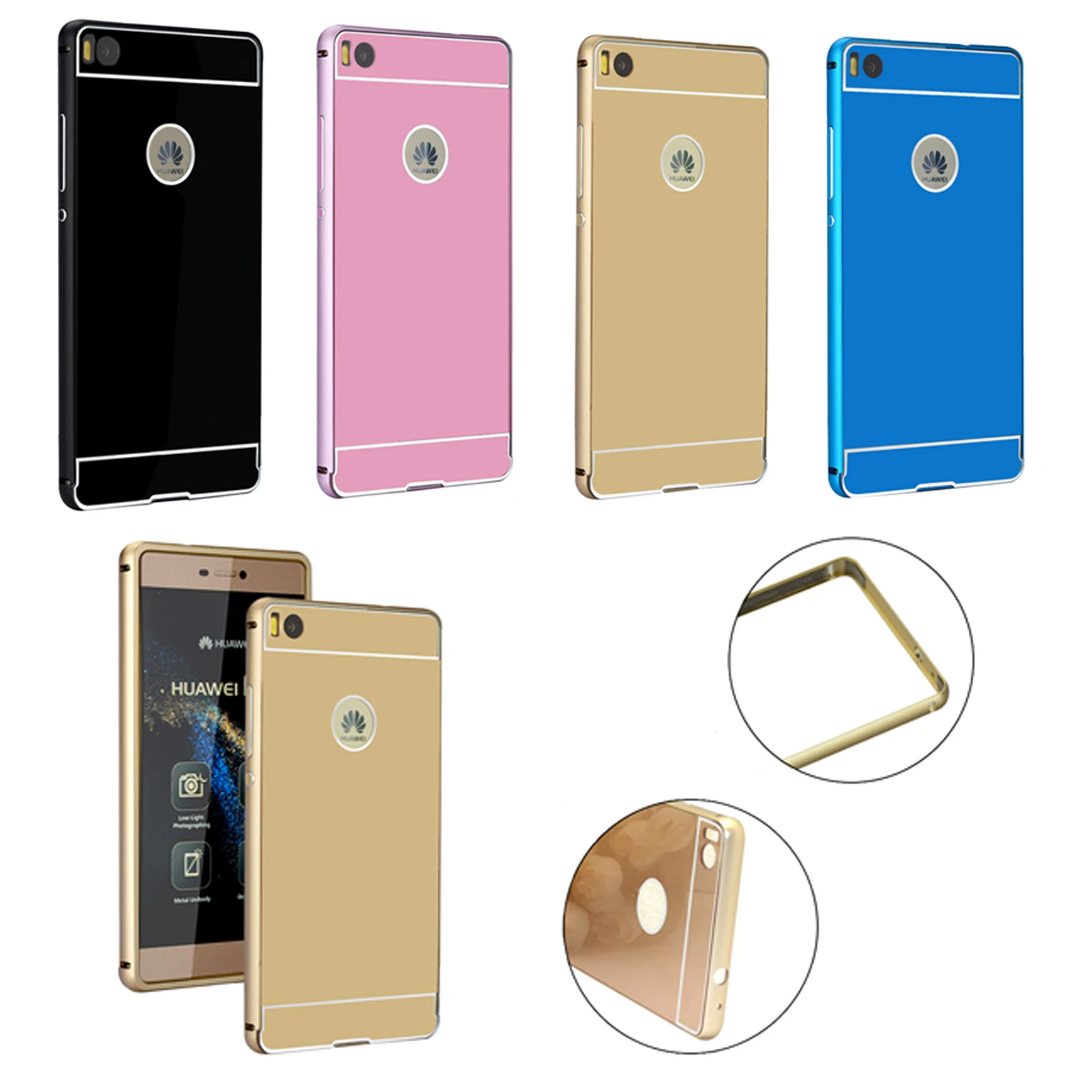 Pekkadillo Pijnboom Gladys Luxury Anti-scratch Back Cover Aluminum Metal Frame PC back case For 5.0  inch Huawei P8 Lite free shipping - AliExpress