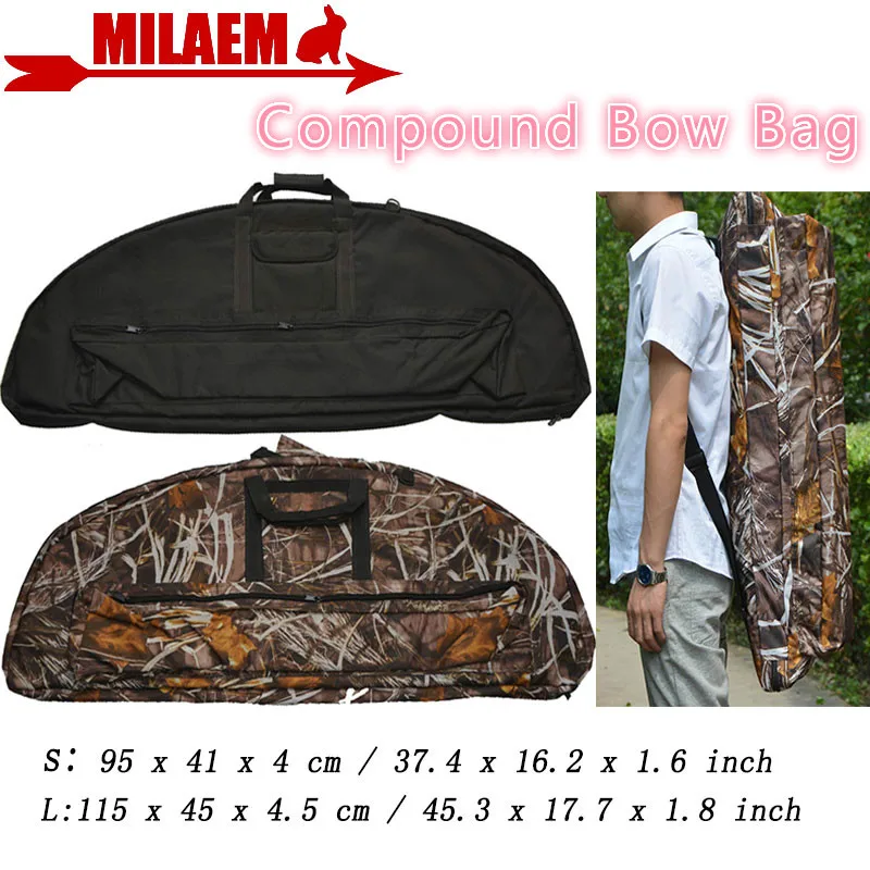 

1pc Archery Compound Bow Bag Durable Case Installable Arrow Quiver Protect Bow And Arrow Outdoor Hunting Shooting Accessories