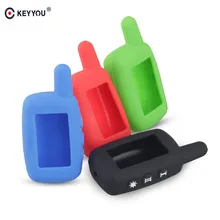 KEYYOU силиконовый чехол для ключей для Starline A6 A9 A8 Двухстороннее автосигнализации ЖК-дисплей пульт дистанционного управления ключница чехол