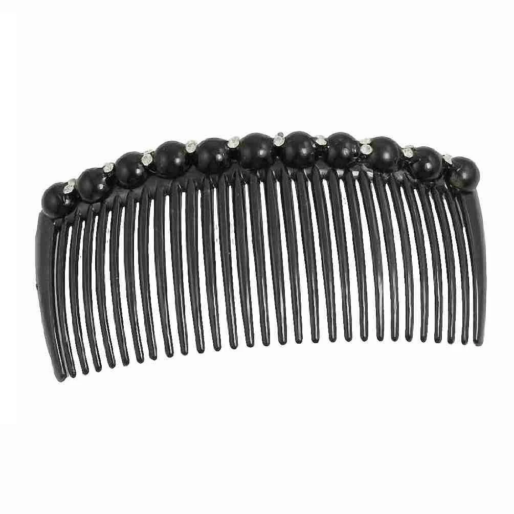 Buy Black Faux Pearl Rhinestone Decoration Plastic