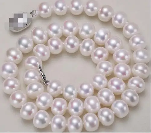 

FREE SHIPPING HOT sell new Style >>>> Exquisite AAA+ 11-12MM TAHITIAN NATURAL WHITE PEARL NECKLACE 18