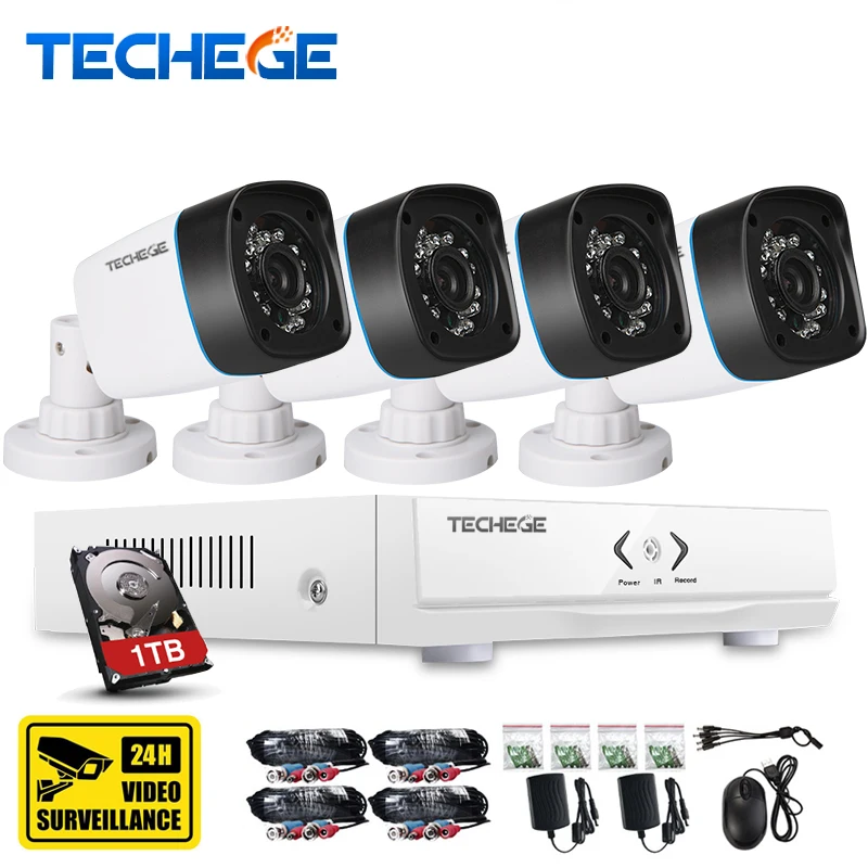 bilder für Techege 4ch cctv-system 720 p 3 in 1 ahd cctv dvr 4 STÜCKE 1,0 MP IR Outdoor-überwachungskamera 1200 TVL Kamera Überwachung System bilder für Techege 4ch cctv-system 720 p 3 in 1 ahd cctv dvr 4 STÜCKE 1,0 MP IR Outdoor-überwachungskamera 1200 TVL Kamera Überwachung System