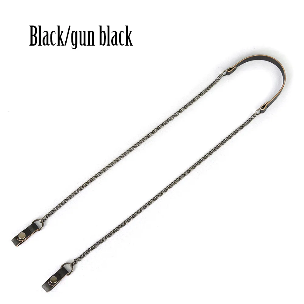 TANQU Новая красочная длинная сумка на плечо с цепочкой и ремешком из искусственной кожи на застежке для opoket Obag O Bag - Цвет: black gun black