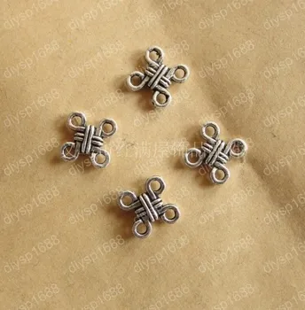 

A2113 Free Shipping!100pcs/lot 10*10mm Antique silver Chinese knot accessories and Necklace Fashion Jewelry