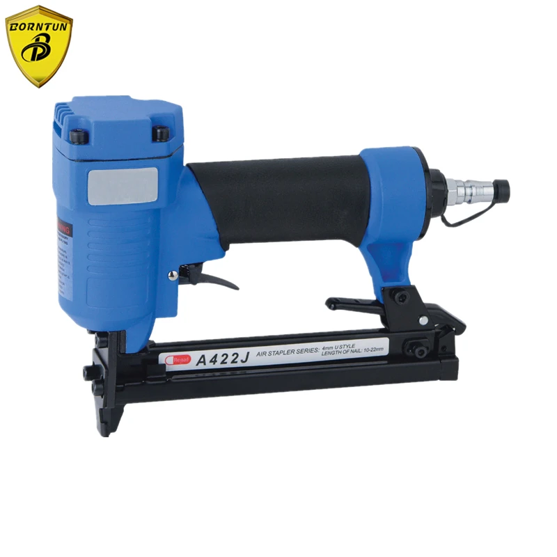 Grampeador de ar Pneumático Prego Nailer Arma Coroa Estreita Grampeador 4mm u Unhas Grampos 10-22mm 4-7bar 60-110psi Máquina A422j-c