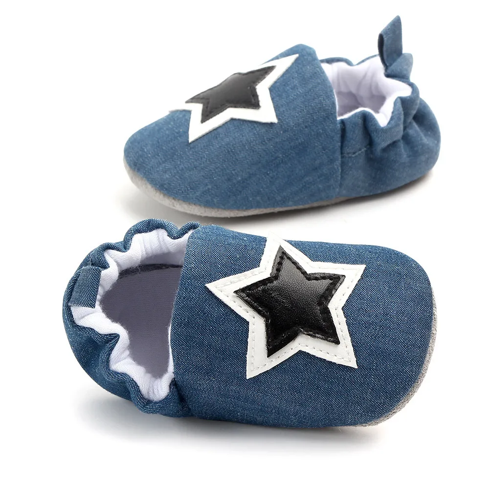 Новая Брендовая обувь для новорожденных, обувь для малышей, весна-осень, обувь на мягкой подошве с рисунком звезды, обувь для младенцев, обувь для младенцев 0-18 месяцев, Mocc