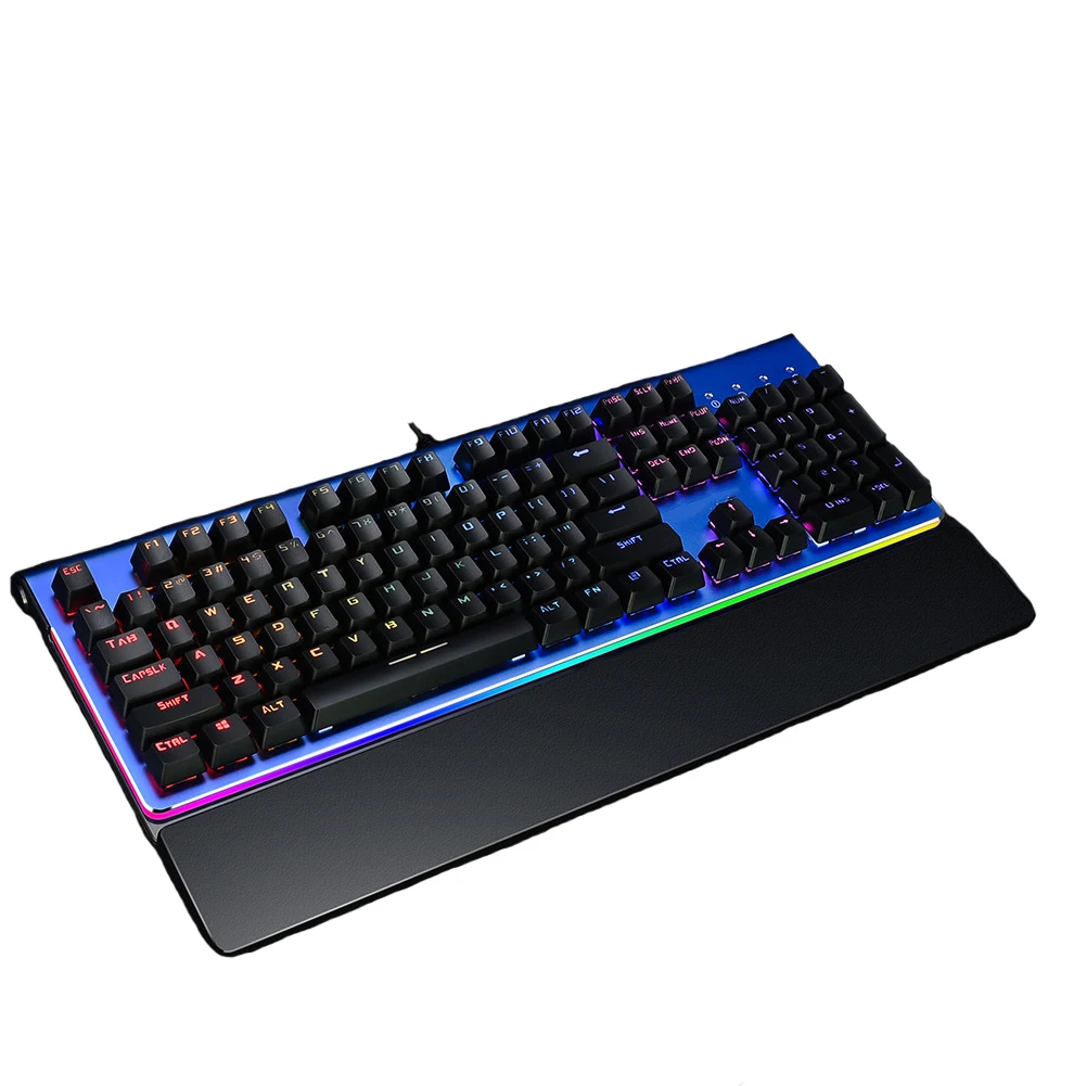 

Tablet Gaming Supplies USB Mechanical Wired Metal Waterproof Ergonomic Keyboard Desktop Laptops Numeric Technology LED Backlight