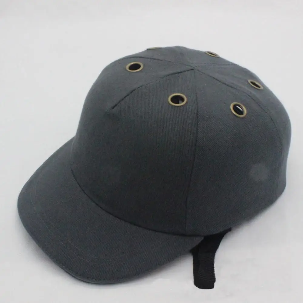 Защитный шлем рабочий защитный шлем ABS внутренняя оболочка бейсбольный стиль шляпы Защитная жесткая шляпа для спецодежды защита головы Топ 6 отверстий - Цвет: Gray