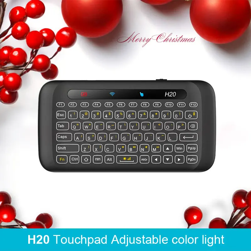 

H20 Mini Keyboard Backlight Touchpad Air mouse Remote control For Andorid TV BOX Smart Windows PK g20s w1 air mouse