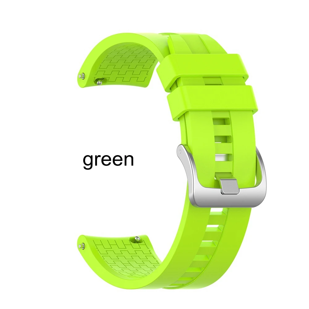 10 цветов силиконовый браслет для huawei Honor Magic Смарт часы браслет пан для huawei часы GT Активный/Элегантный ремешок - Цвет: green