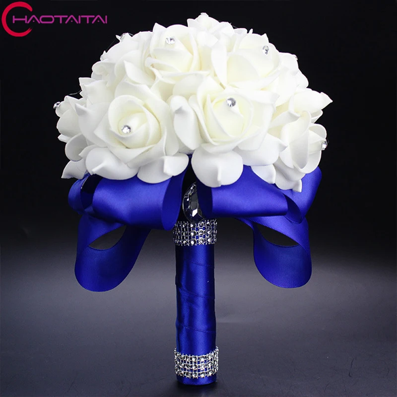 

Bridal Bouquet 2017 Gorgeous crystal Brooch Bridesmaid artifical flowers Wedding Bouquets Accessories