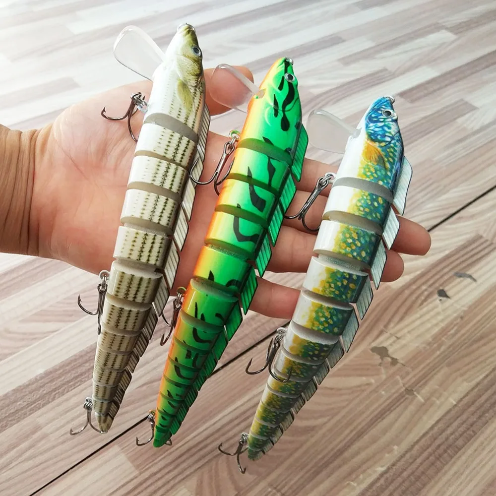 1pcs/3pcs Multi-jointed Pike Lure Minnow 23.5cm/46g Artificial