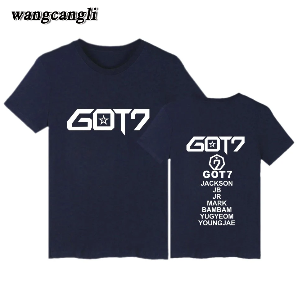 Летняя футболка GOT7 Kpop для женщин и мужчин JB Jackson с коротким рукавом женская 7 K хип