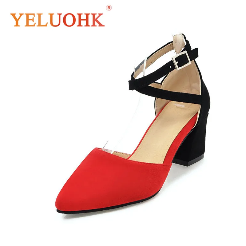 

34-44 Women Shoes High Heels Big Size 2018 Spring Shoes Women Heels 6 CM Lolita Shoes