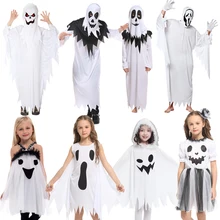 Fantasia infantil de halloween, conjunto de fantasia para crianças adultas, traje de apresentação, elf, vestido para meninos e meninas, roupas fantasma, frete grátis