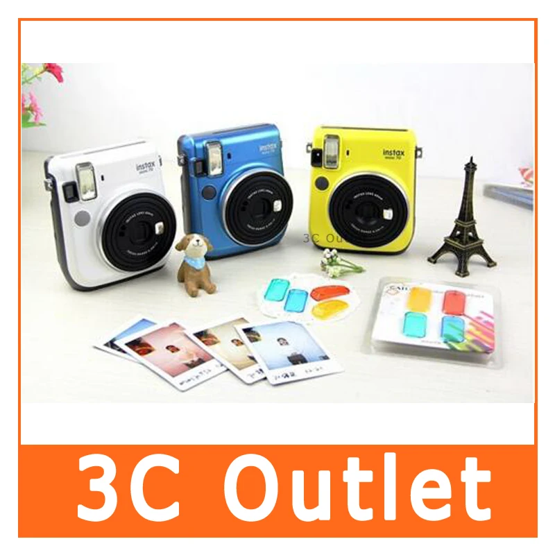 Fuji Fujifilm Instax Mini 70 мгновенная камера цветные фильтры крупным планом объектив 4 шт. 1