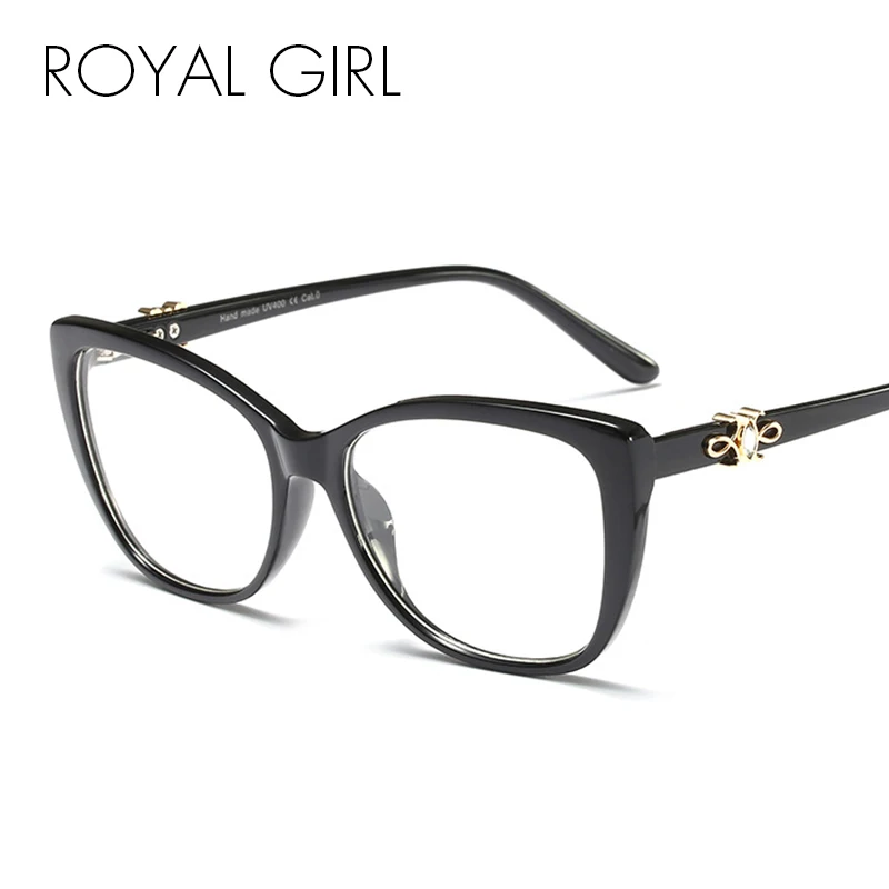 

ROYAL GIRL Square Eyewear Frame Optical Glasses High Quality Carved Eyeglasses Women Optical Glasses Frame Acetate Temple os004