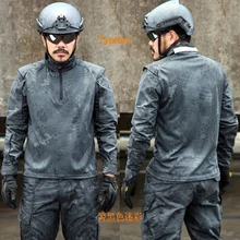 Толстовка Kryptek Camo Mandrake тактическая рубашка Ripstop с длинным рукавом Боевая футболка в стиле «typhon» полиция 1/4 на молнии боевая рубашка