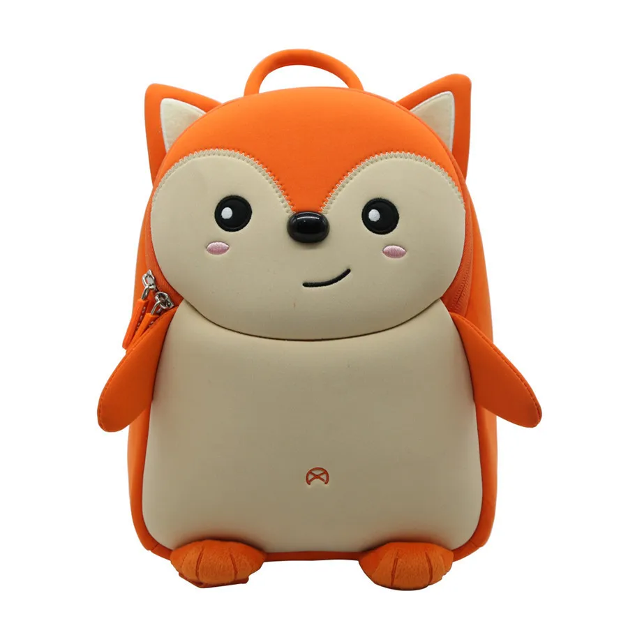 NohooToddler рюкзак с милыми мультяшными животными для девочек, школьная сумка для книг, детский школьный рюкзак для маленьких мальчиков и девочек возрастом от 2 до 7 лет - Цвет: Orange Fox