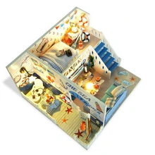 Ручной работы DIY Кукольный дом миниатюрный деревянный кукольный домик Миниатюрный Мебель игрушки Дом Кукольный Игрушечные лошадки для малыша Рождество и подарки на день рождения