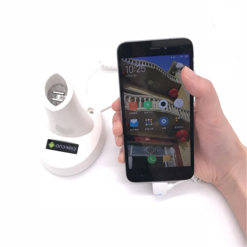(30 set/lot) mobile phone retail shop alarm charging security anti theft remote control holder