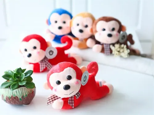 monkey plush pendant toy key chain gift animal soft 15
