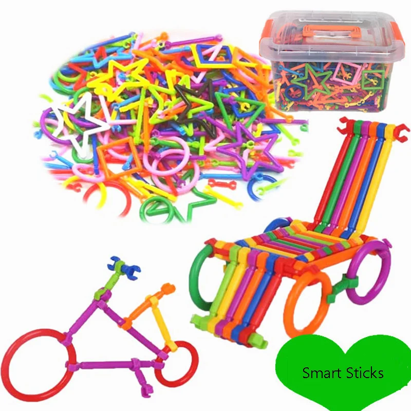 

310pcs Magic Smart Stick DIY Variety Models Building Blocks Wisdom Bar Kindergarten Early Childhood Education Toy for child gift