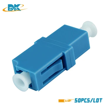 

50PCS/lot Simplex Singlemode LC-LC adapter flange connector optical fiber coupler LC/UPC Singlemode Simplex Adapter
