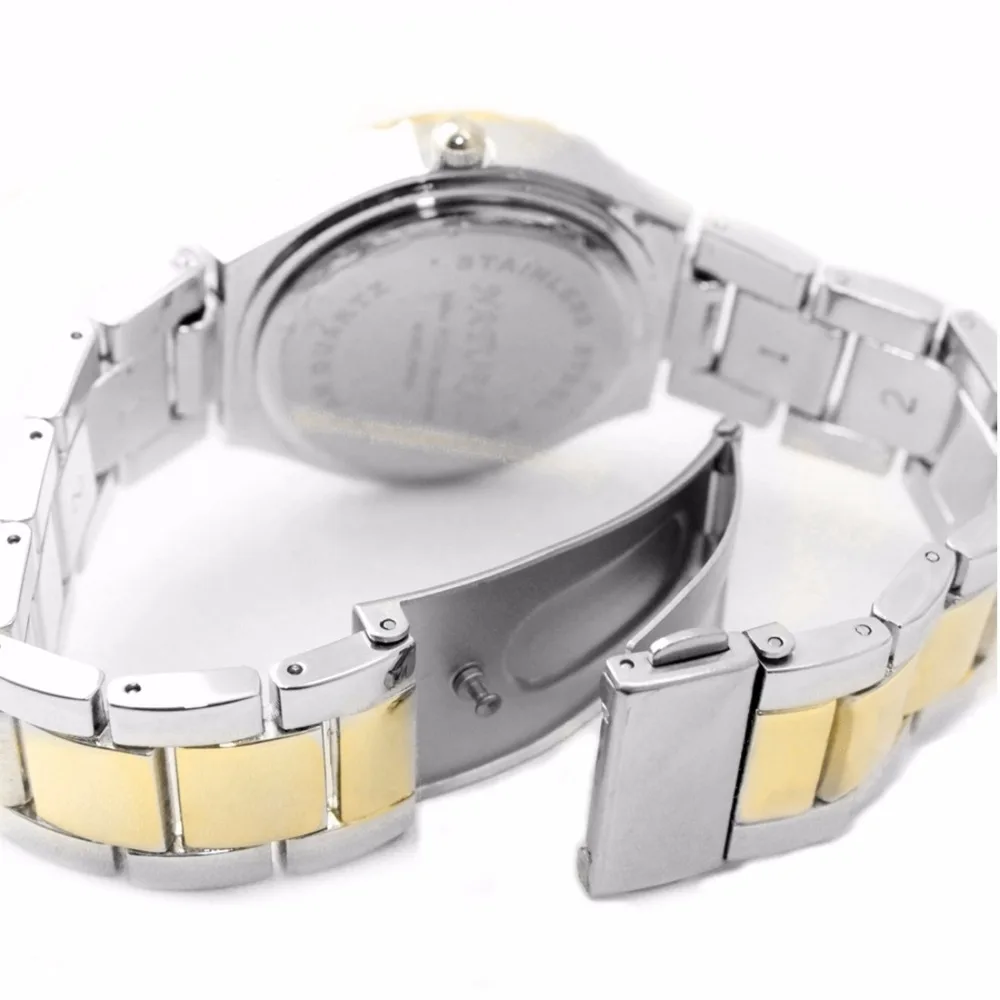 Элитный бренд Женские Аналоговые Кварцевые Круглый наручные часы Японии pc21j движение блестящий серебристый металлический ремешок белый циферблат Водонепроницаемость