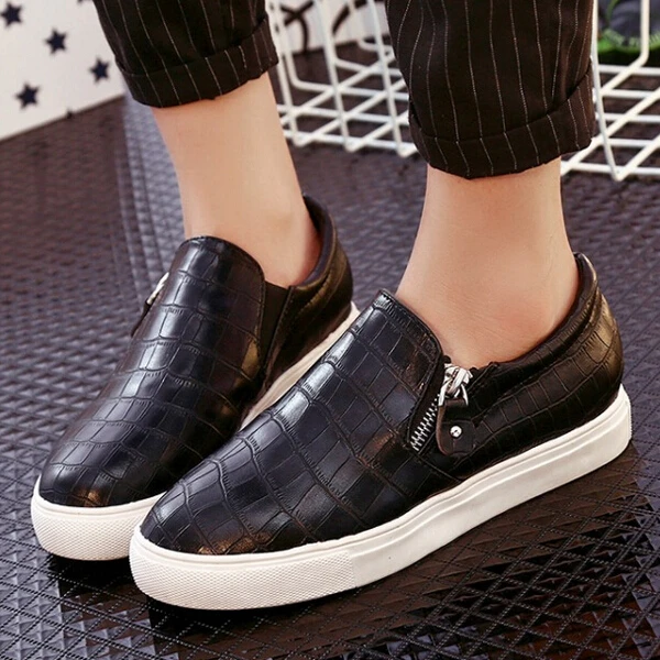 slip on sneakers with zipper