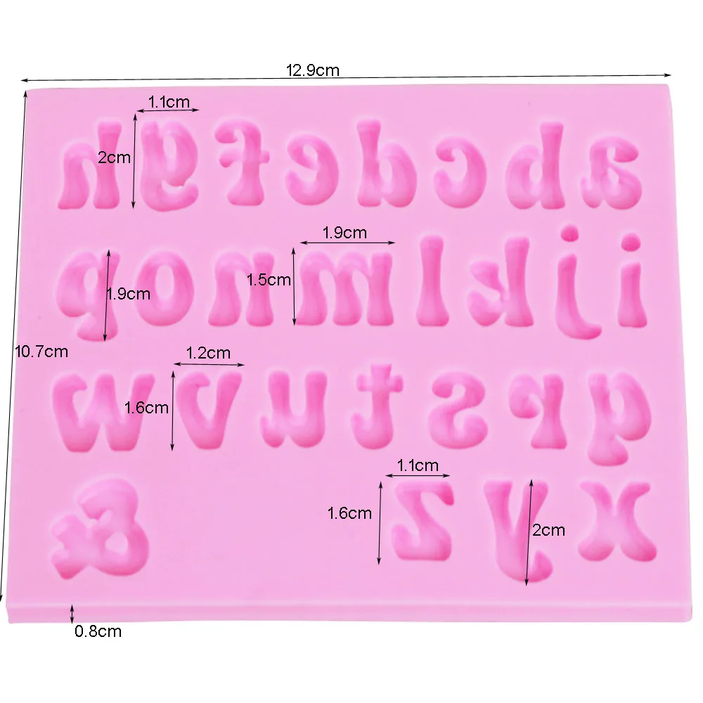 M949 строчные буквы алфавита силиконовые формы для украшения торта Инструменты Алфавит Gumpaste шоколадные конфеты глины формы для кухонной выпечки