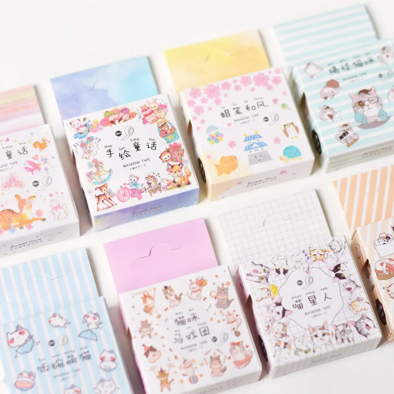

1 roll 1.5CM*5M Cute Cat Kitten World Masking Washi Tape Album Decor