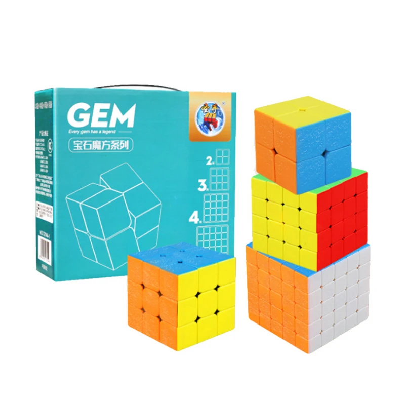 4 PCS Set 3x3x3 Magic Speed Cube Christmas Educational Learning Toys For Children Gift 2x2x2 4x4x4