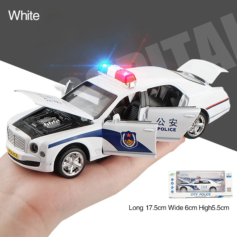 

Police Russian Car/Diecast Models/Openable Doors/Pull Back Function/Music/Light Model Car Toys For Children Boy